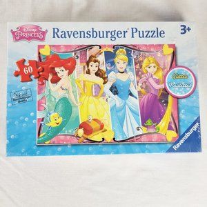 RAVENSBURGER Disney Princesses "Heartsong" 60 Piece Glitter Puzzle NIB